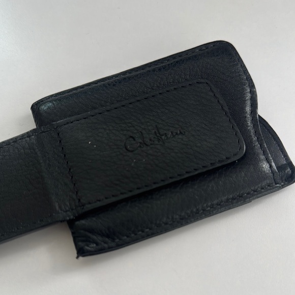 Cole Haan Black Leather Card Case and Money Clip - Picture 1 of 6